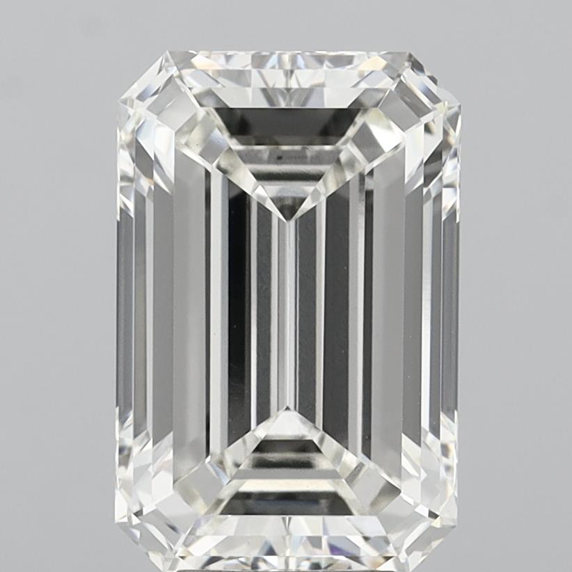 7.53 Carat Emerald Shaped, Excellent Cut, G Color, VVS2 Clarity, IGI Certified Lab Grown Diamond