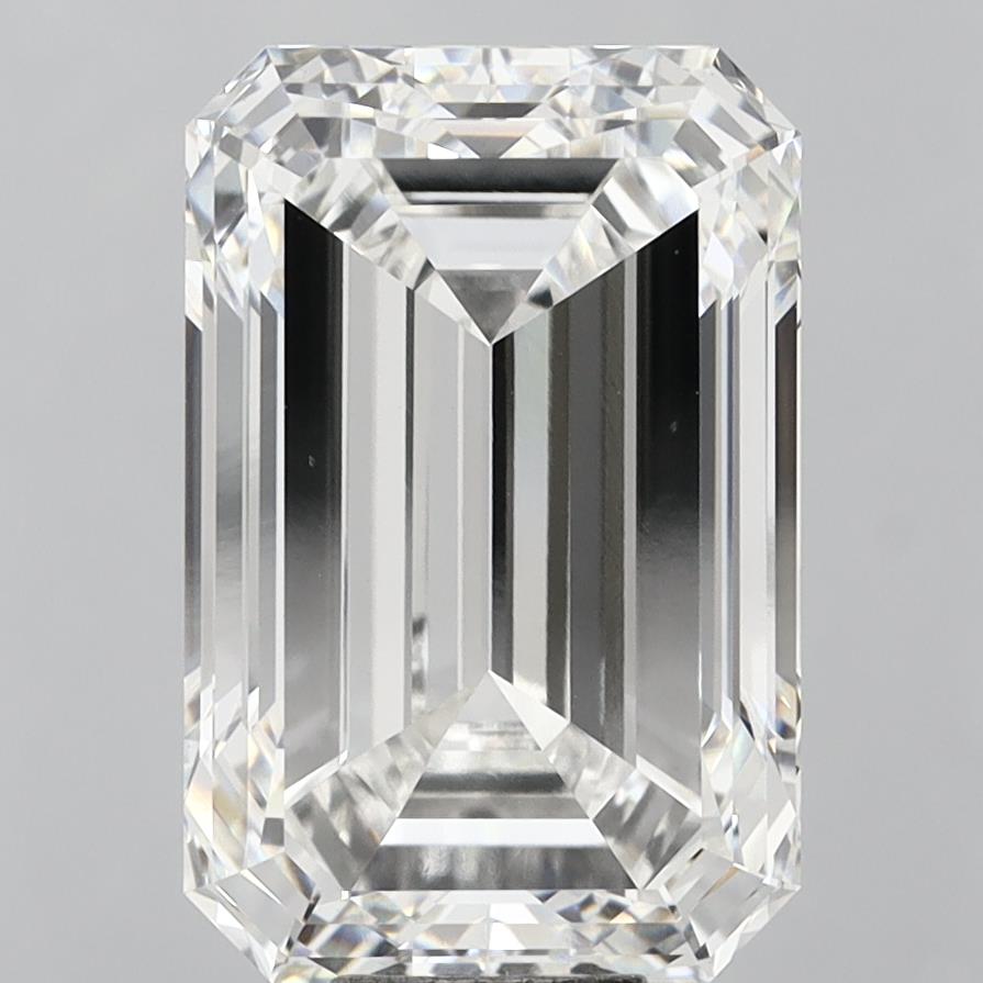 16.09 Carat Emerald Shaped, Ideal Cut, F Color, VVS2 Clarity, IGI Certified Lab Grown Diamond