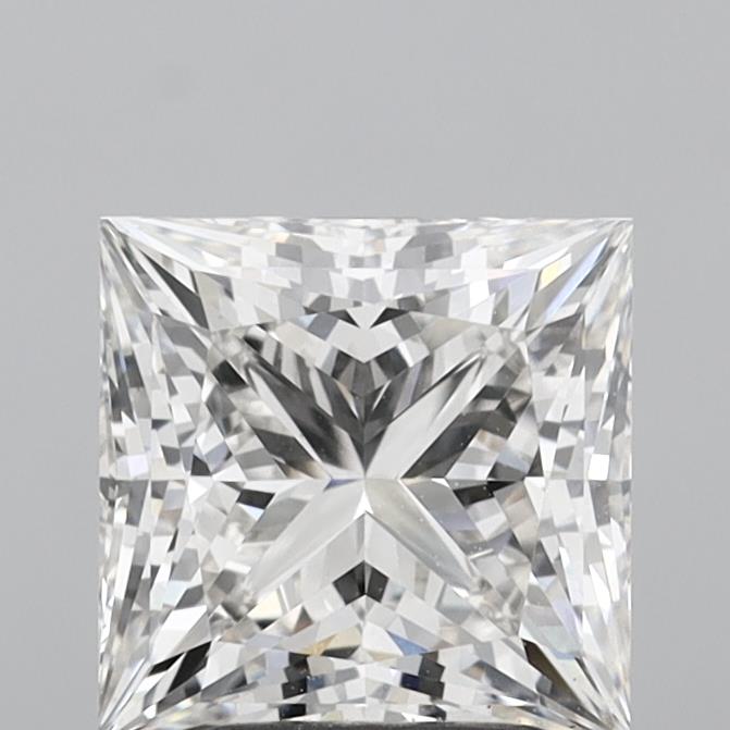 3.00 Carat Princess Shaped, Ideal Cut, G Color, VVS2 Clarity, IGI Certified Lab Grown Diamond