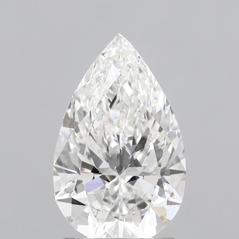2.06 Carat Pear Shaped, Ideal Cut, E Color, VVS1 Clarity, IGI Certified Lab Grown Diamond