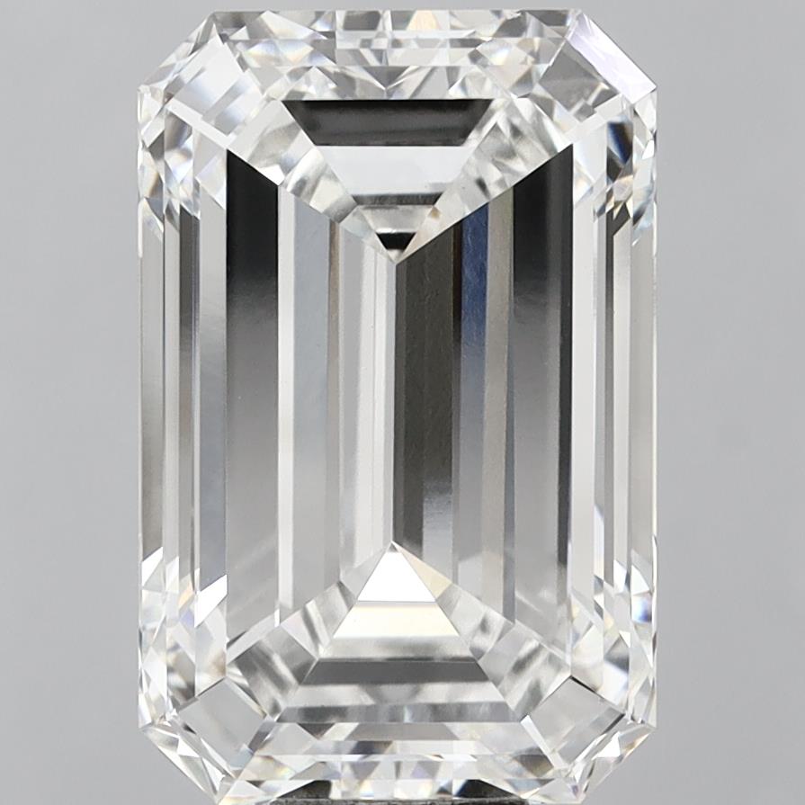 17.06 Carat Emerald Shaped, Ideal Cut, F Color, VVS2 Clarity, IGI Certified Lab Grown Diamond