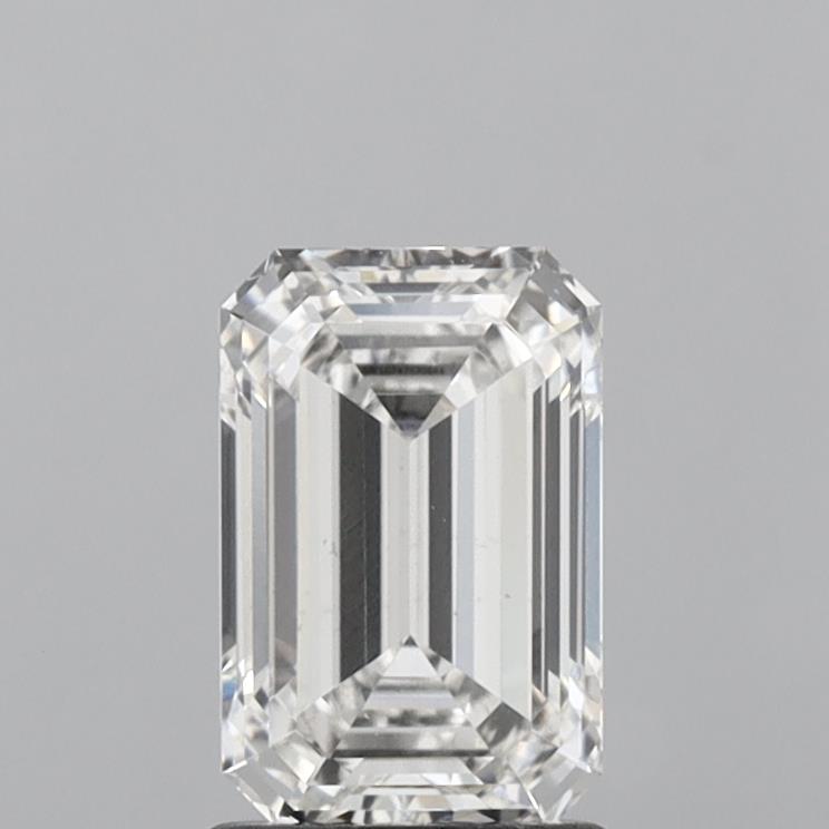 1.67 Carat Emerald Shaped, Ideal Cut, F Color, VS1 Clarity, IGI Certified Lab Grown Diamond