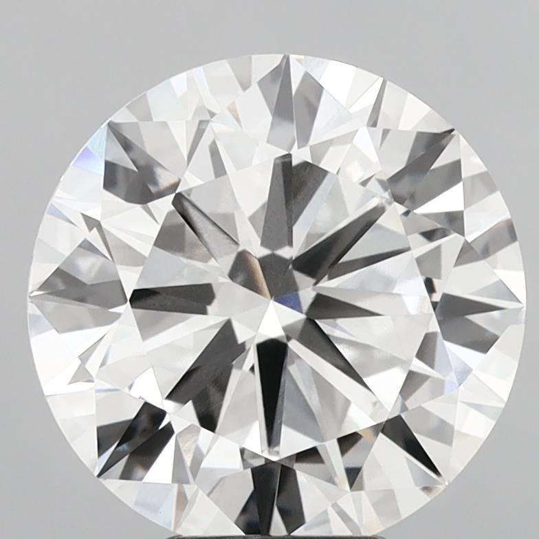 5.95 Carat Round Shaped, Excellent Cut, F Color, VVS2 Clarity, IGI Certified Lab Grown Diamond
