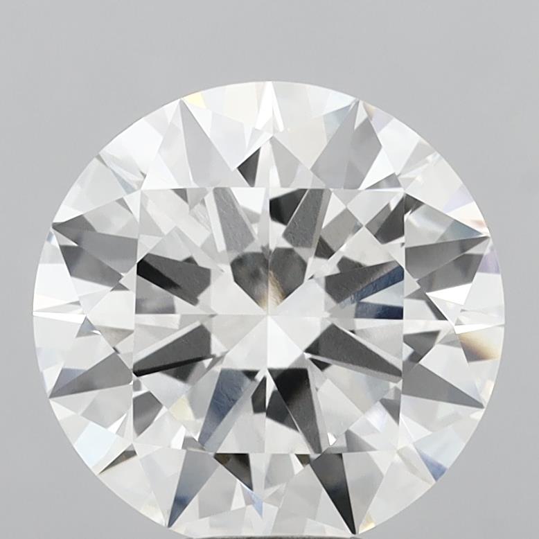 7.04 Carat Round Shaped, Excellent Cut, F Color, VVS2 Clarity, IGI Certified Lab Grown Diamond