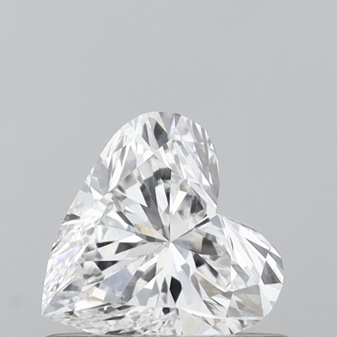 0.55 Carat Heart Shaped, Very Good Cut, D Color, VVS2 Clarity, IGI Certified Lab Grown Diamond