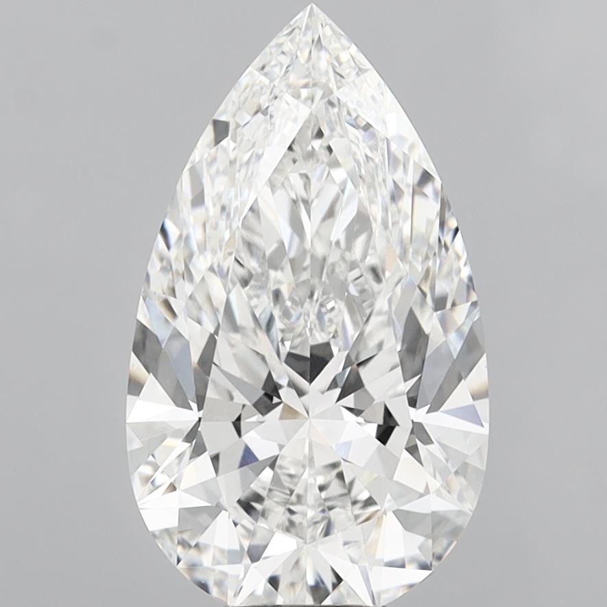 8.10 Carat Pear Shaped, Ideal Cut, F Color, VVS1 Clarity, IGI Certified Lab Grown Diamond