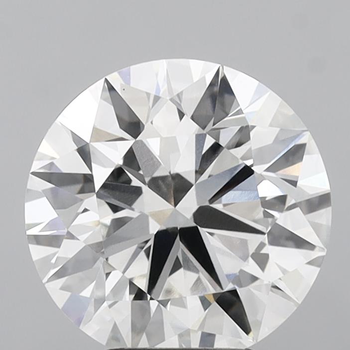 4.08 Carat Round Shaped, Ideal Cut, F Color, VVS2 Clarity, IGI Certified Lab Grown Diamond