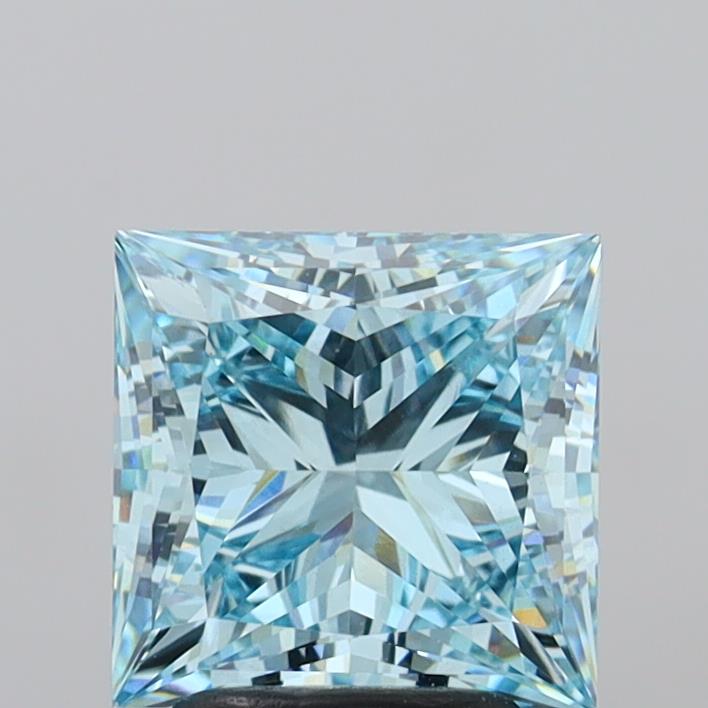 2.86 Carat Princess Shaped, Ideal Cut, VS1 Clarity, IGI Certified Lab Grown Diamond
