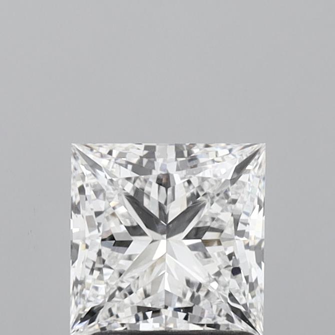1.57 Carat Princess Shaped, Ideal Cut, E Color, VVS1 Clarity, IGI Certified Lab Grown Diamond
