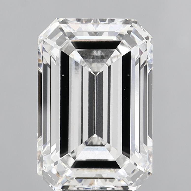 8.59 Carat Emerald Shaped, Ideal Cut, F Color, VVS2 Clarity, IGI Certified Lab Grown Diamond