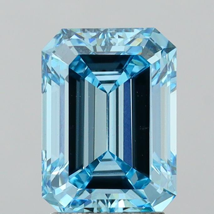 2.95 Carat Emerald Shaped, Ideal Cut, VS1 Clarity, IGI Certified Lab Grown Diamond