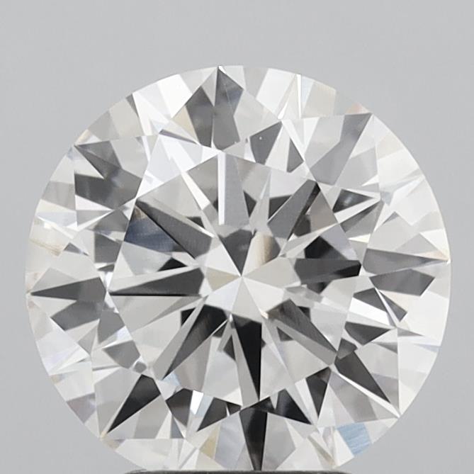 3.09 Carat Round Shaped, Excellent Cut, F Color, VVS2 Clarity, IGI Certified Lab Grown Diamond
