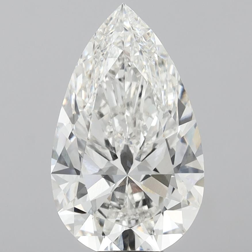 8.08 Carat Pear Shaped, Ideal Cut, F Color, VVS2 Clarity, IGI Certified Lab Grown Diamond