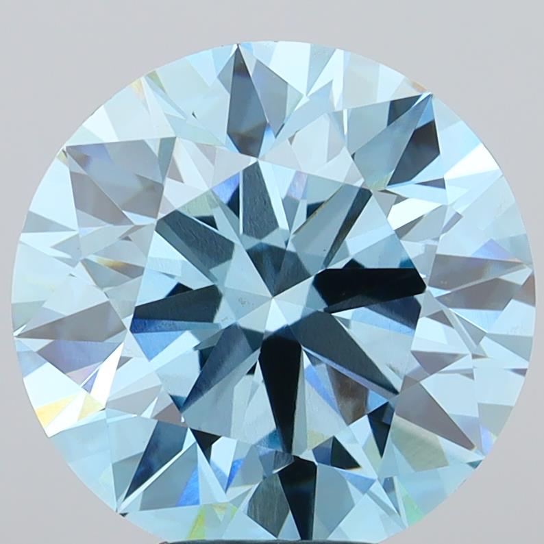 6.08 Carat Round Shaped, Ideal Cut, VVS2 Clarity, IGI Certified Lab Grown Diamond