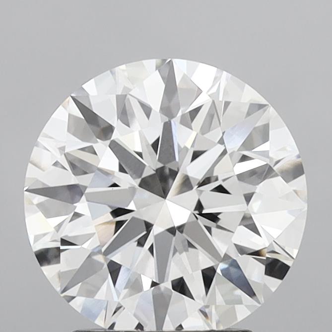 3.06 Carat Round Shaped, Ideal Cut, E Color, VVS2 Clarity, IGI Certified Lab Grown Diamond