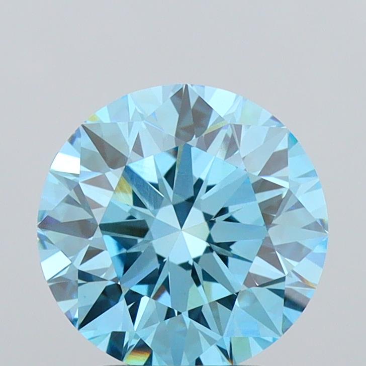 2.82 Carat Round Shaped, Ideal Cut, VVS2 Clarity, IGI Certified Lab Grown Diamond