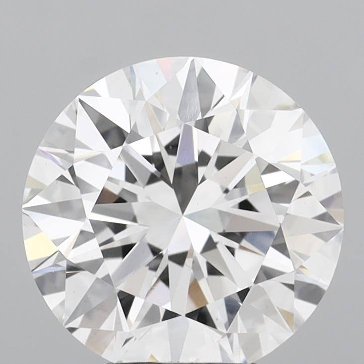 4.08 Carat Round Shaped, Ideal Cut, F Color, VS2 Clarity, IGI Certified Lab Grown Diamond