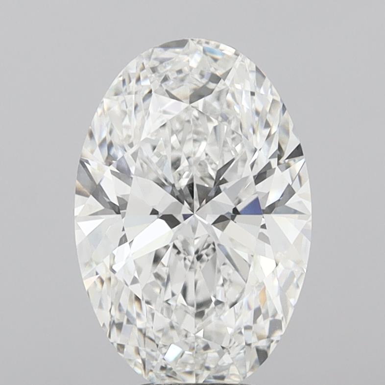 6.03 Carat Oval Shaped, Ideal Cut, F Color, VVS2 Clarity, IGI Certified Lab Grown Diamond