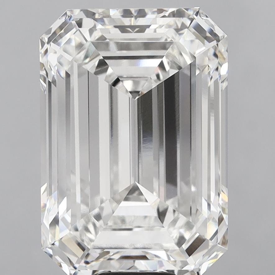 17.08 Carat Emerald Shaped, Ideal Cut, F Color, VVS2 Clarity, IGI Certified Lab Grown Diamond