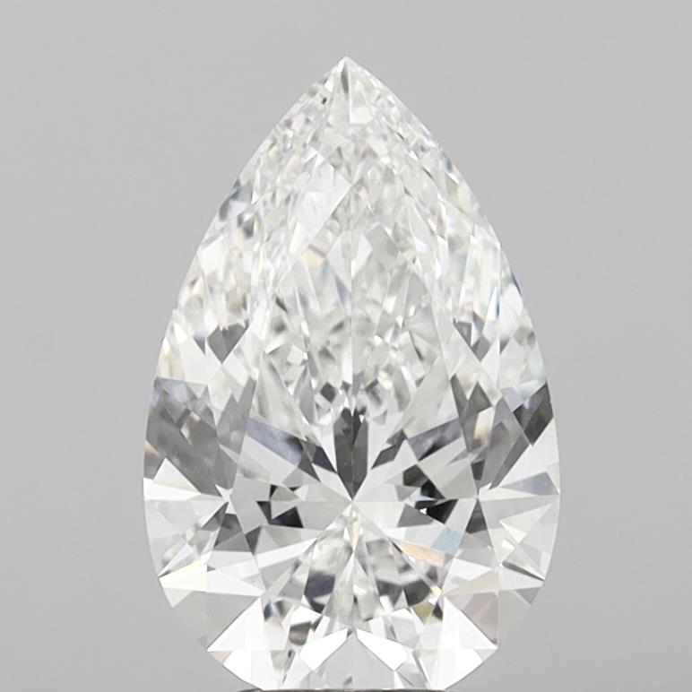 5.06 Carat Pear Shaped, Ideal Cut, F Color, VVS1 Clarity, IGI Certified Lab Grown Diamond
