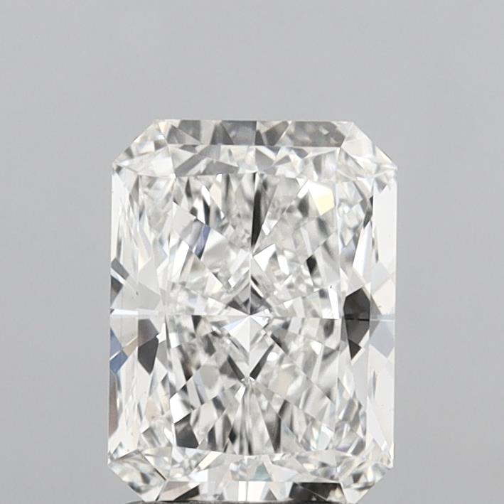 1.92 Carat Radiant Shaped, Ideal Cut, F Color, VS2 Clarity, IGI Certified Lab Grown Diamond