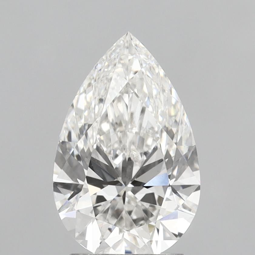 2.54 Carat Pear Shaped, Ideal Cut, F Color, VS1 Clarity, IGI Certified Lab Grown Diamond
