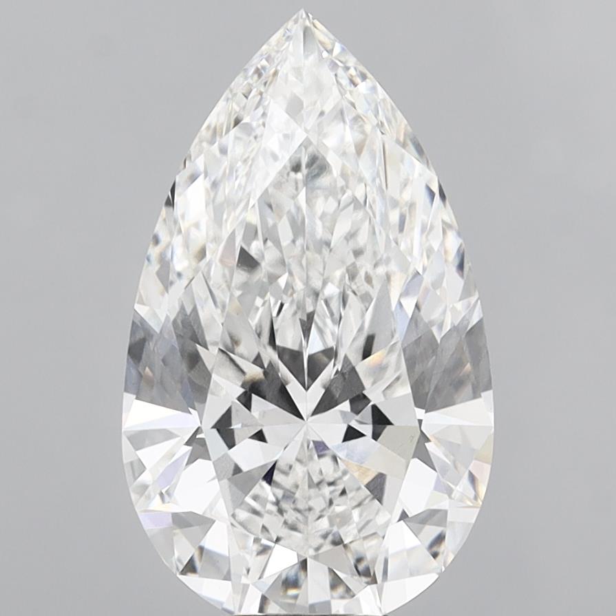 8.08 Carat Pear Shaped, Ideal Cut, E Color, VVS2 Clarity, IGI Certified Lab Grown Diamond