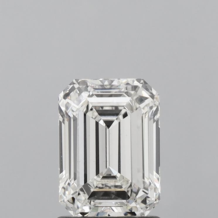 1.55 Carat Emerald Shaped, Ideal Cut, G Color, VVS2 Clarity, IGI Certified Lab Grown Diamond