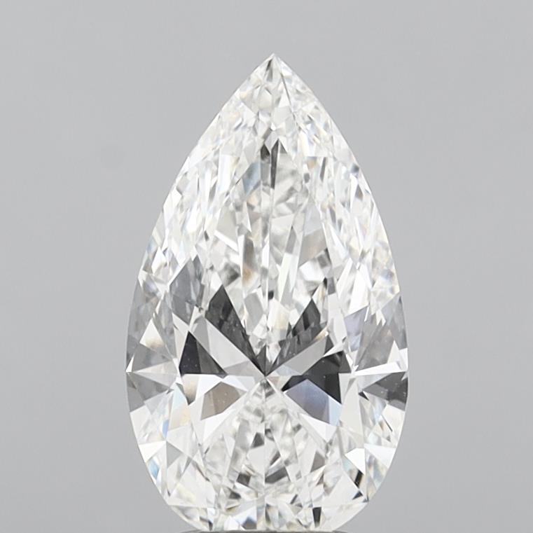 3.00 Carat Pear Shaped, Excellent Cut, E Color, VS1 Clarity, IGI Certified Lab Grown Diamond