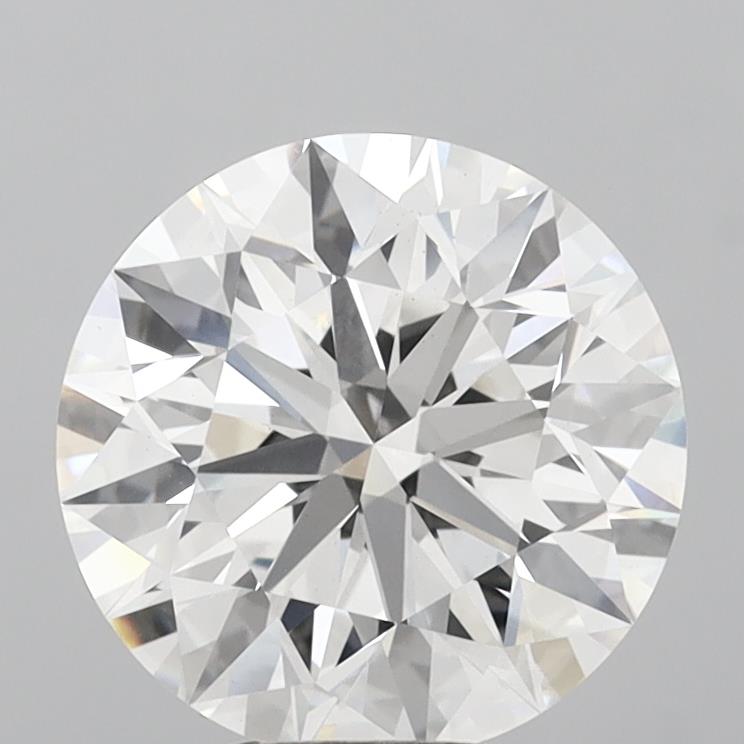 6.07 Carat Round Shaped, Excellent Cut, F Color, VS1 Clarity, IGI Certified Lab Grown Diamond