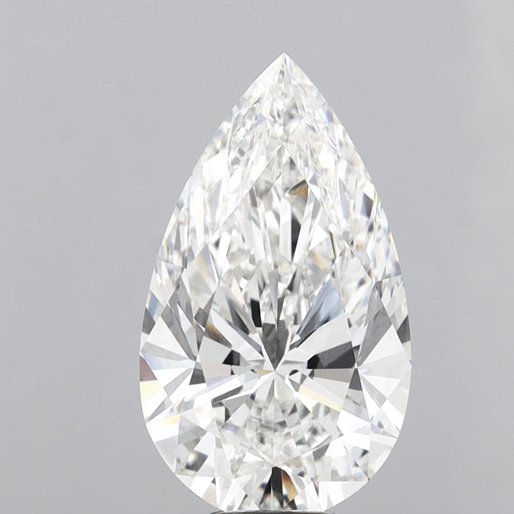 8.08 Carat Pear Shaped, Ideal Cut, E Color, VVS2 Clarity, IGI Certified Lab Grown Diamond
