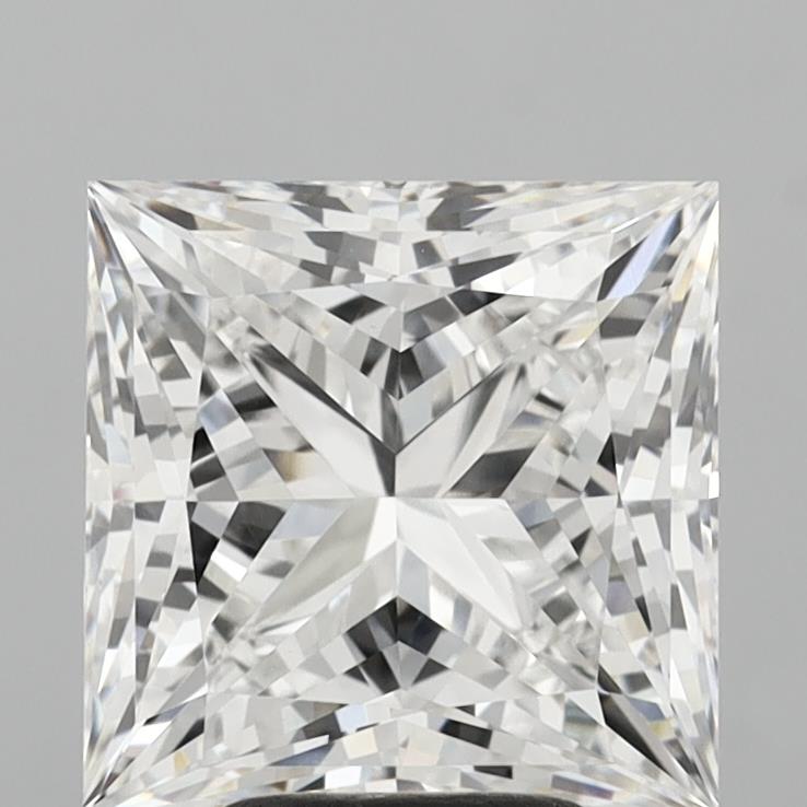 5.05 Carat Princess Shaped, Ideal Cut, F Color, VVS2 Clarity, IGI Certified Lab Grown Diamond