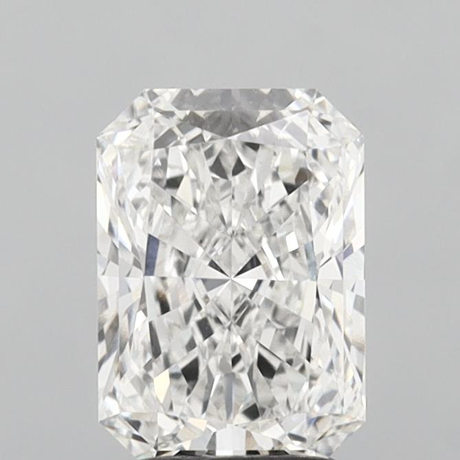 2.54 Carat Radiant Shaped, Ideal Cut, F Color, VS1 Clarity, IGI Certified Lab Grown Diamond