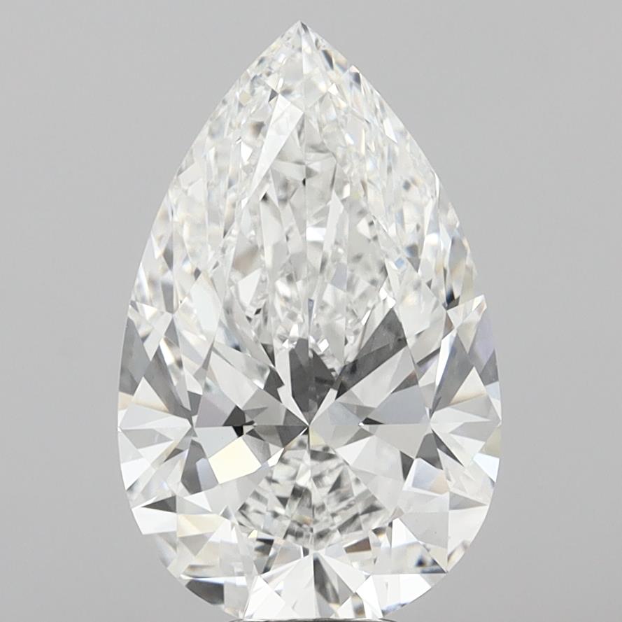 8.05 Carat Pear Shaped, Ideal Cut, E Color, VVS2 Clarity, IGI Certified Lab Grown Diamond
