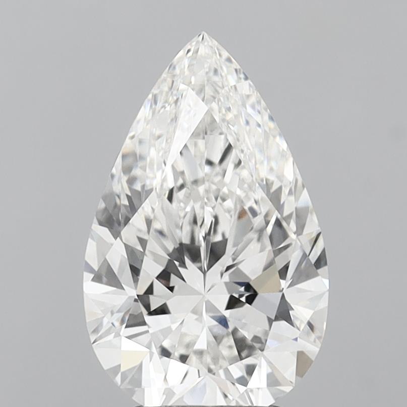 3.01 Carat Pear Shaped, Ideal Cut, F Color, VVS2 Clarity, IGI Certified Lab Grown Diamond