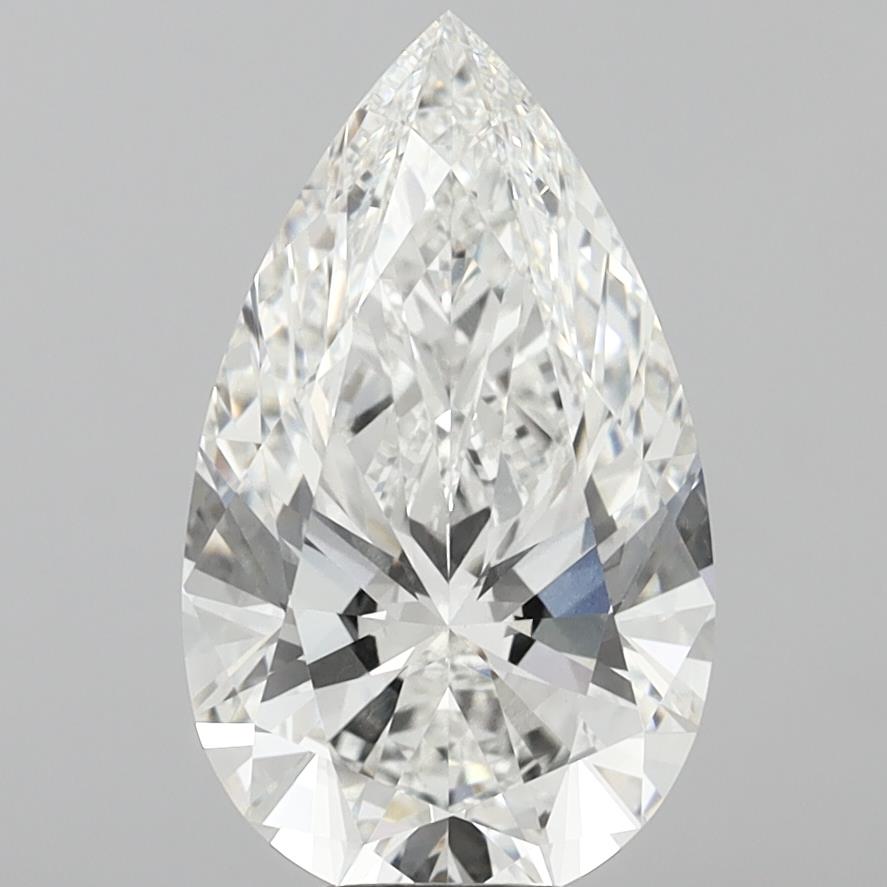 8.05 Carat Pear Shaped, Ideal Cut, F Color, VVS2 Clarity, IGI Certified Lab Grown Diamond