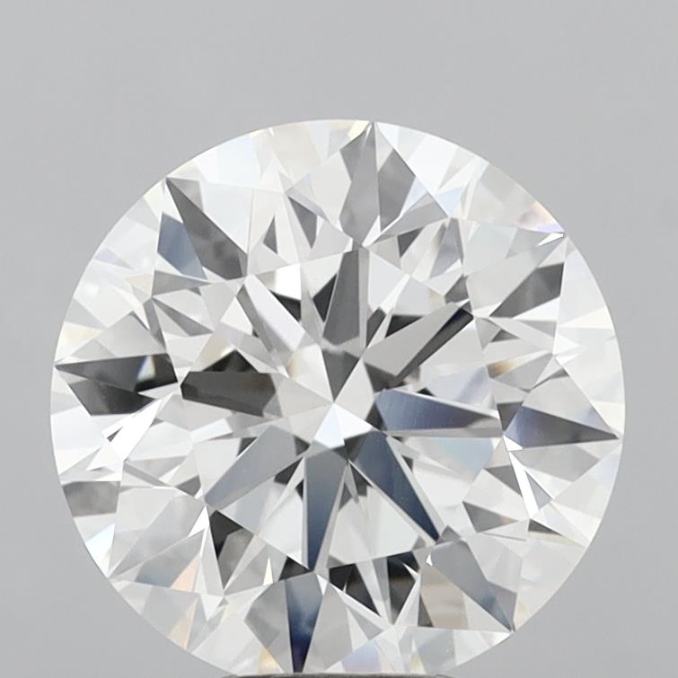 6.08 Carat Round Shaped, Ideal Cut, F Color, VVS2 Clarity, IGI Certified Lab Grown Diamond