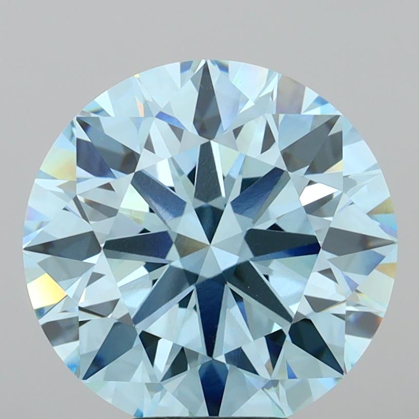 6.09 Carat Round Shaped, Ideal Cut, VVS2 Clarity, IGI Certified Lab Grown Diamond