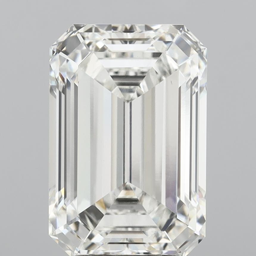 6.08 Carat Emerald Shaped, Ideal Cut, G Color, VS1 Clarity, IGI Certified Lab Grown Diamond