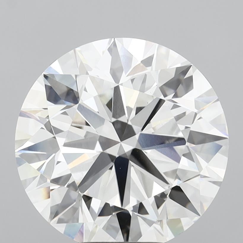6.02 Carat Round Shaped, Excellent Cut, F Color, VS1 Clarity, IGI Certified Lab Grown Diamond