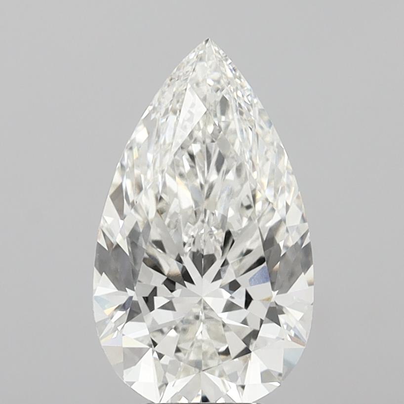 5.04 Carat Pear Shaped, Ideal Cut, G Color, VVS2 Clarity, IGI Certified Lab Grown Diamond