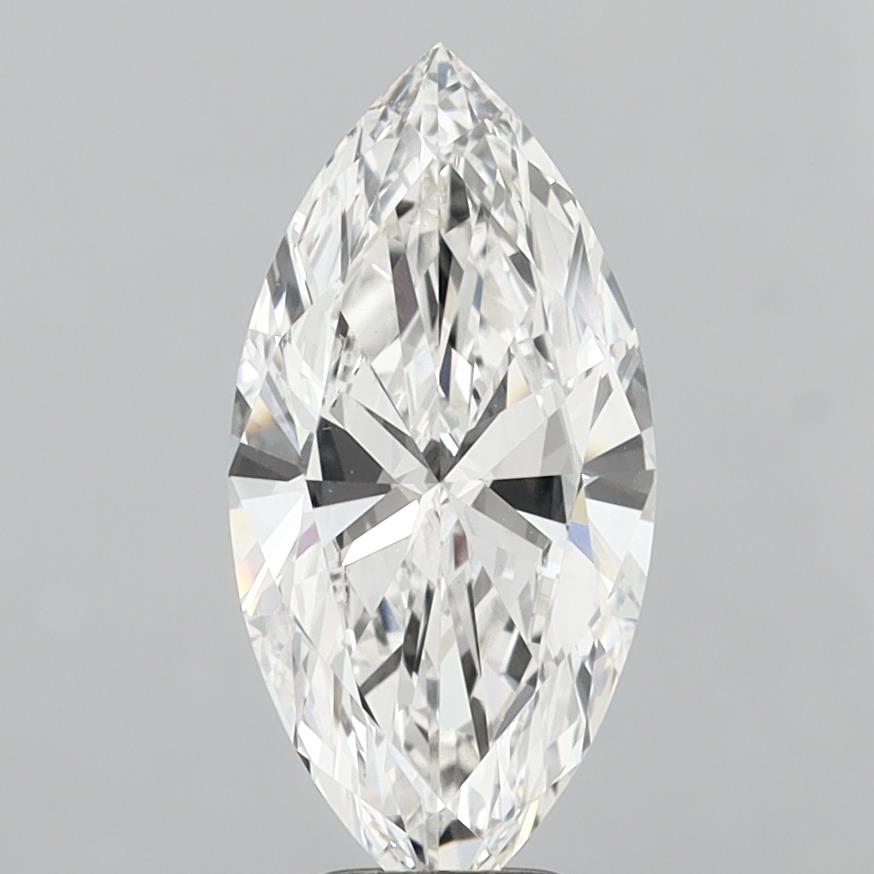 4.53 Carat Marquise Shaped, Excellent Cut, F Color, VVS2 Clarity, IGI Certified Lab Grown Diamond