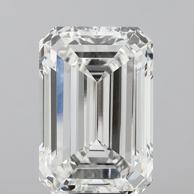 10.10 Carat Emerald Shaped, Ideal Cut, E Color, VVS2 Clarity, IGI Certified Lab Grown Diamond