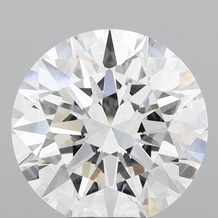 5.01 Carat Round Shaped, Excellent Cut, F Color, VVS2 Clarity, IGI Certified Lab Grown Diamond