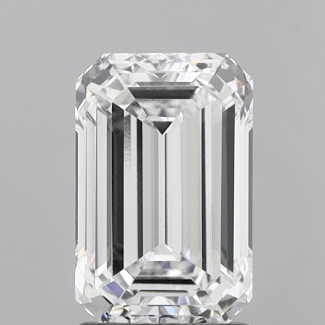 2.16 Carat Emerald Shaped, Ideal Cut, D Color, VVS1 Clarity, IGI Certified Lab Grown Diamond