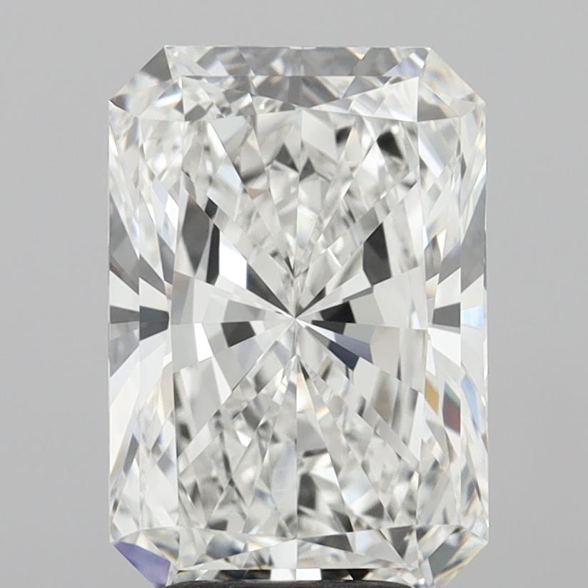 4.05 Carat Radiant Shaped, Ideal Cut, F Color, VVS2 Clarity, IGI Certified Lab Grown Diamond