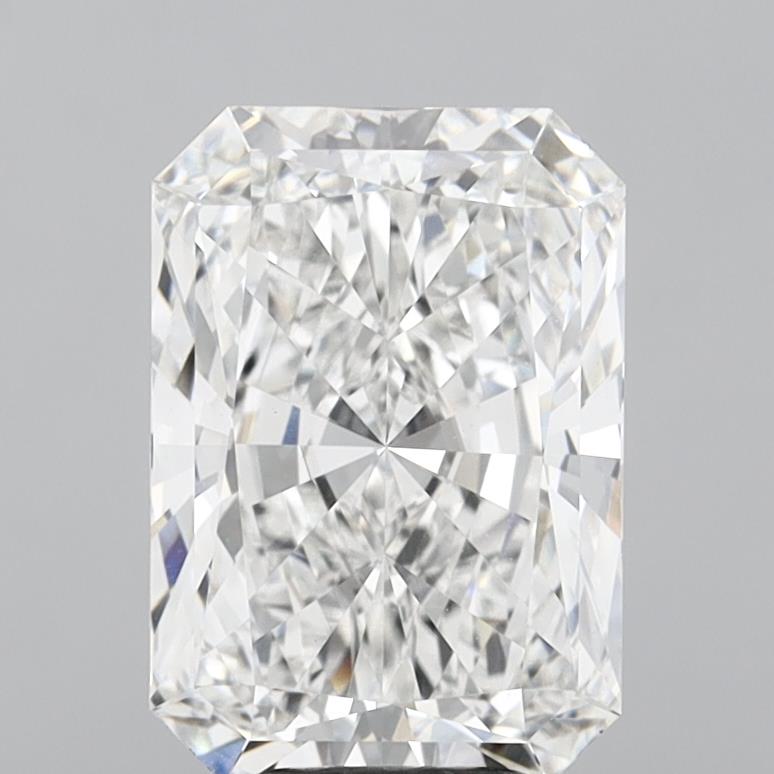 6.05 Carat Radiant Shaped, Ideal Cut, E Color, VVS2 Clarity, IGI Certified Lab Grown Diamond