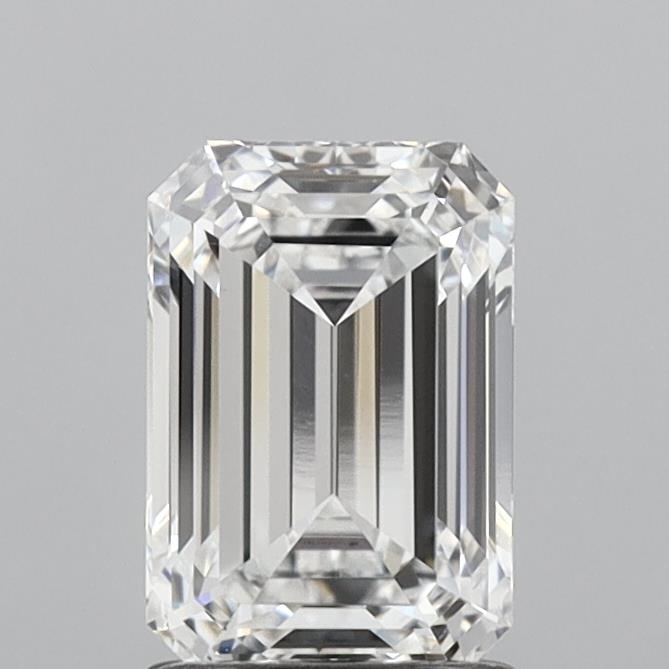 1.93 Carat Emerald Shaped, Ideal Cut, D Color, VVS2 Clarity, IGI Certified Lab Grown Diamond