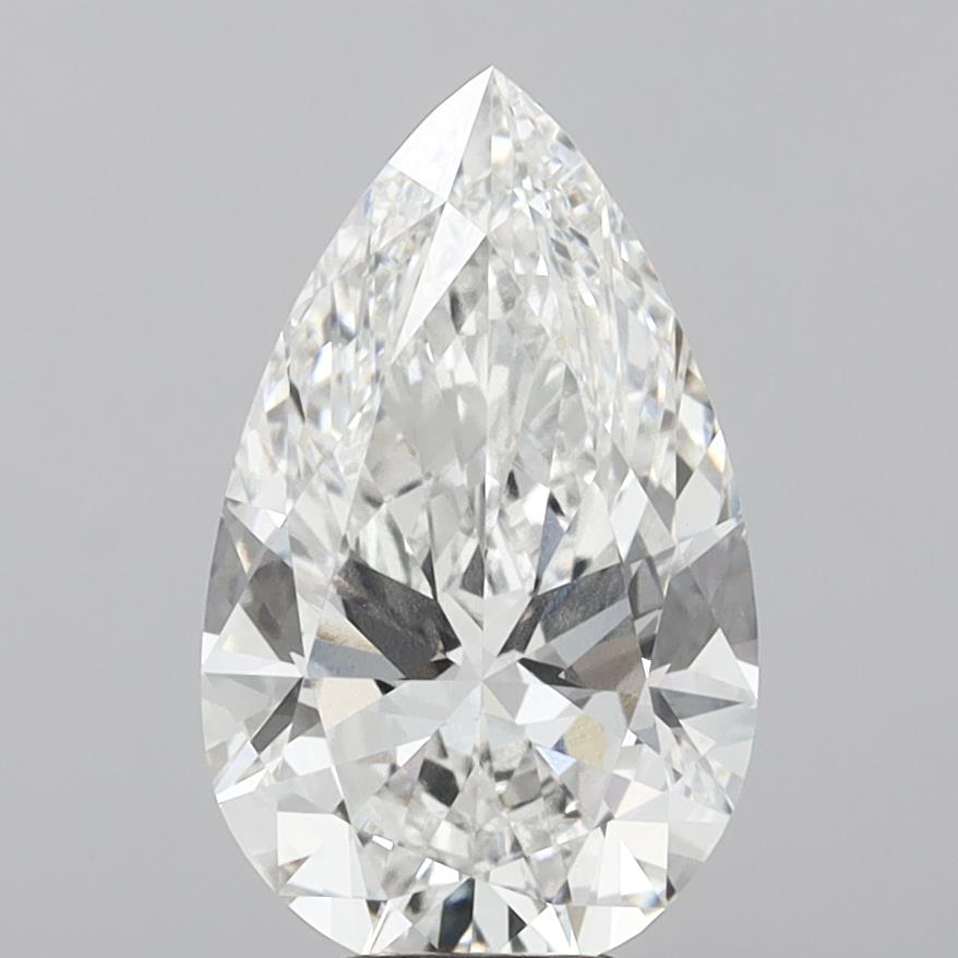 7.07 Carat Pear Shaped, Ideal Cut, E Color, VVS2 Clarity, IGI Certified Lab Grown Diamond