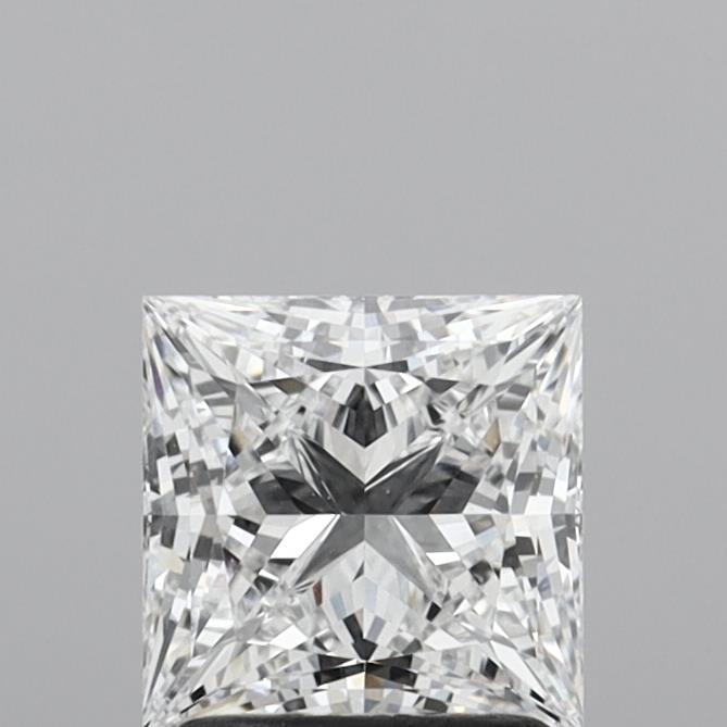 1.60 Carat Princess Shaped, Ideal Cut, D Color, VVS2 Clarity, IGI Certified Lab Grown Diamond